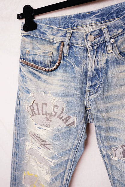 Hysteric Glamour Distressed Graffiti Jeans
