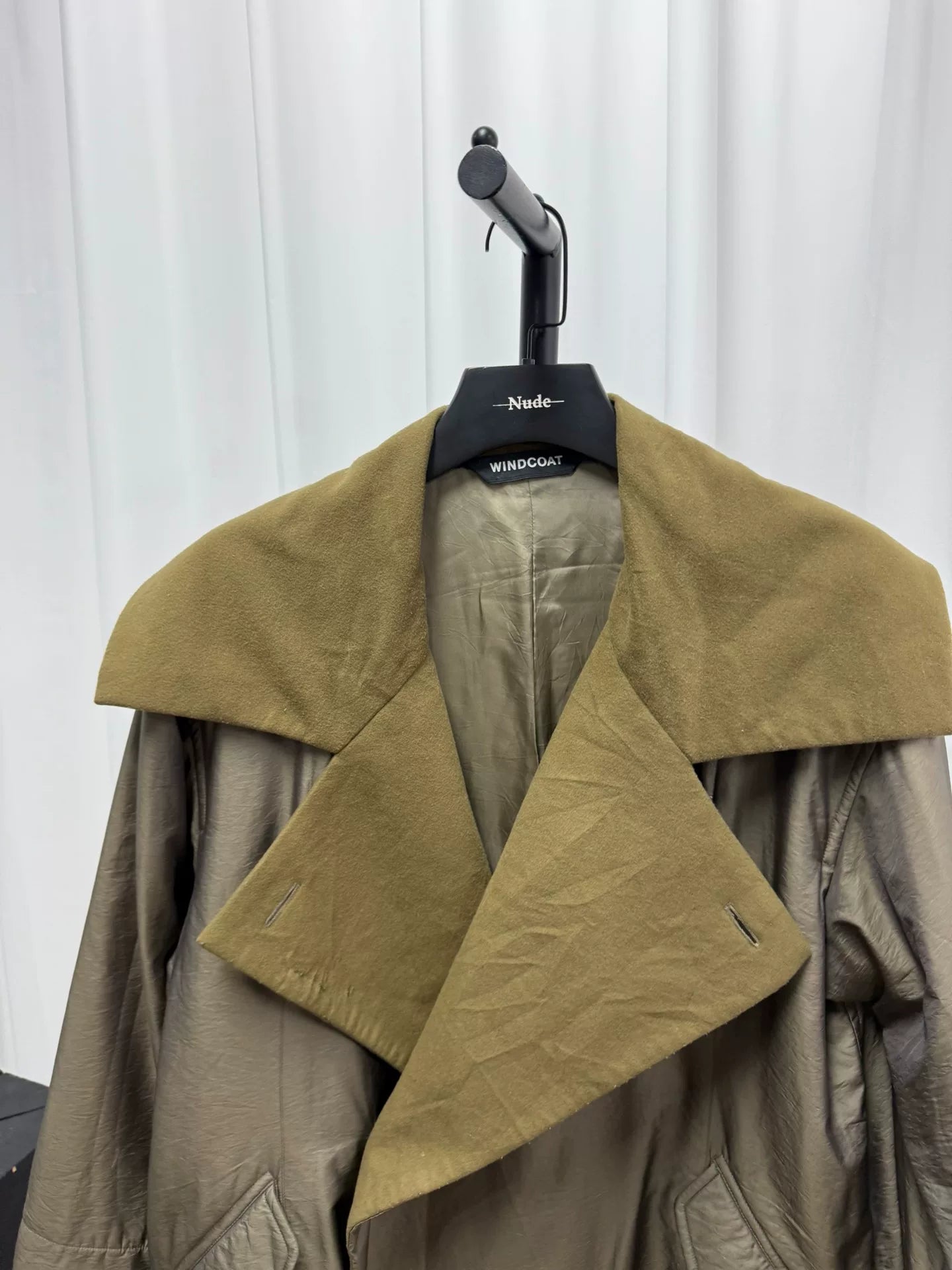 issey miyake oversized windcoat with large collar