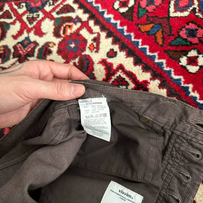 Visvim Brown Corduroy Pants Size 1