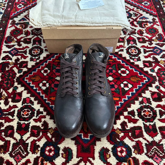 visvim brigadier boots in original mud dye
