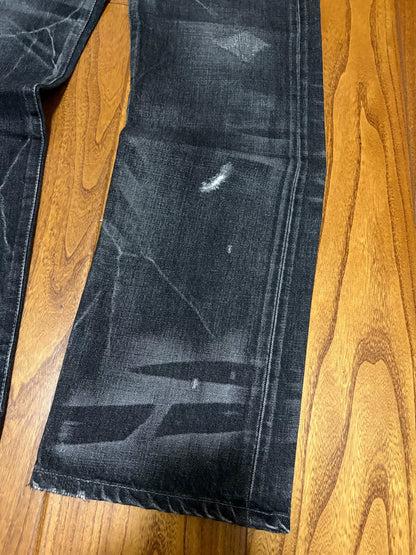 neighborhood lightning washed distressed denim pants