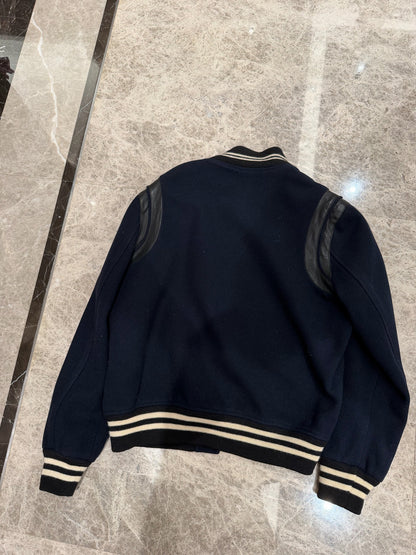 Saint Laurent Varsity Jacket Leather Sleeves