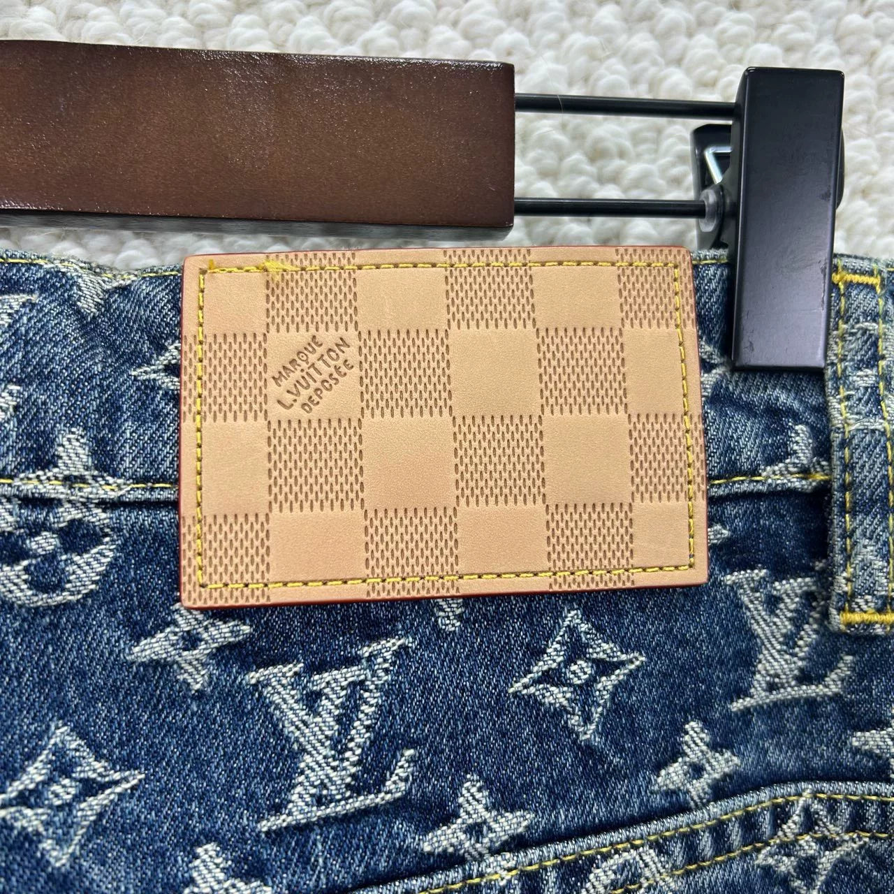lv denim pants classic style