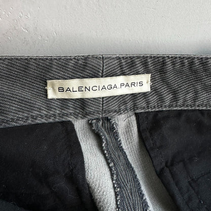 balenciaga washed cargo pocket trousers size 44