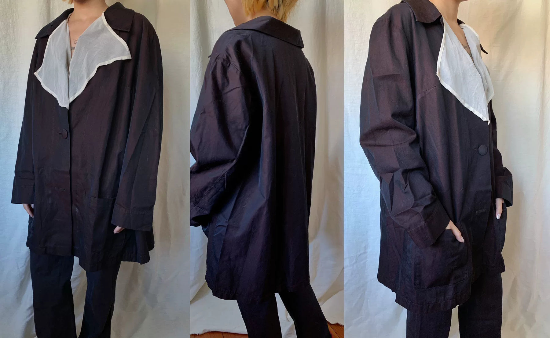 Dries Van Noten 90s Iridescent Loose Suit Set