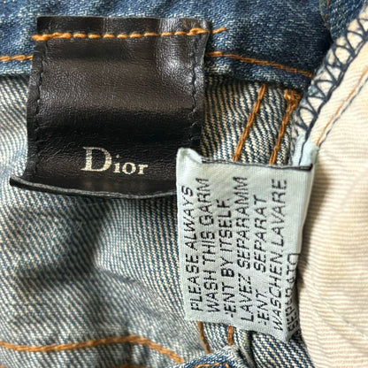 dior homme aw 2004 blue denim pants