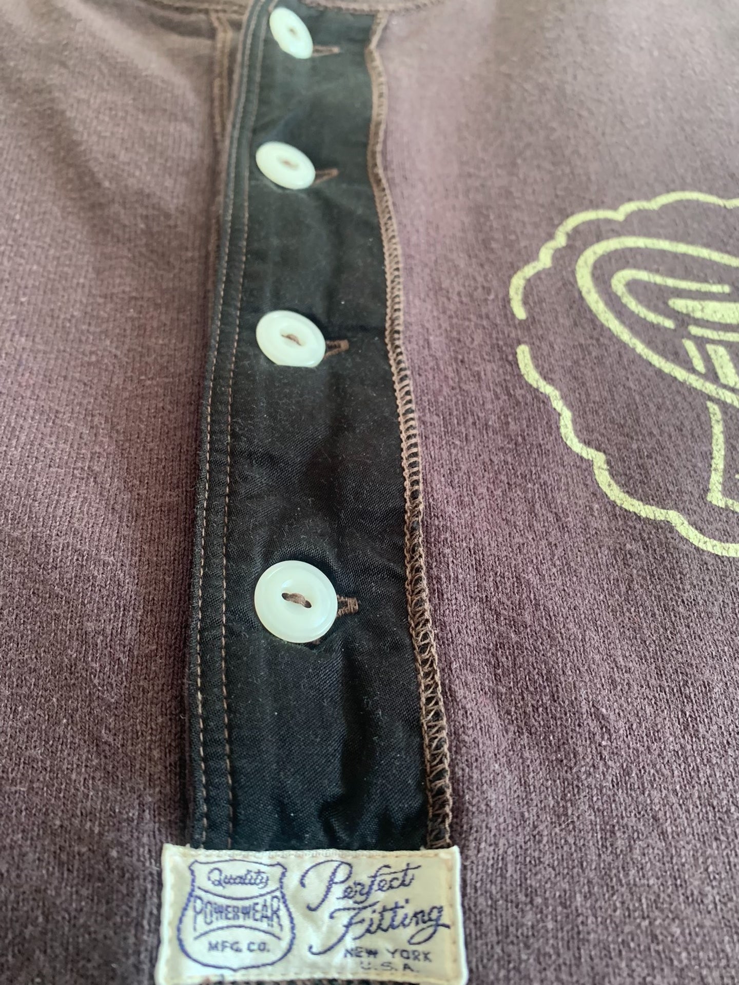 Freewheelers Brown Henley Long-Sleeve T-Shirt