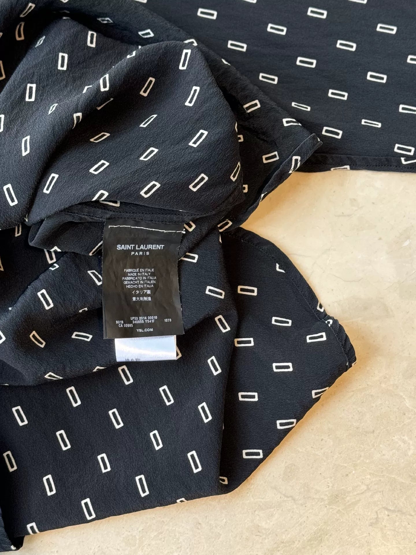 YSL Men's 100% Silk Printed Shirt