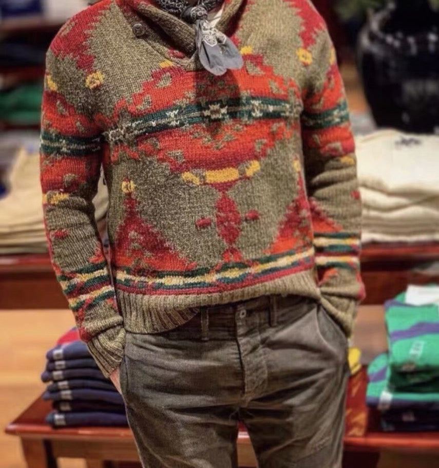Ralph Lauren Shawl Collar Knit Sweater