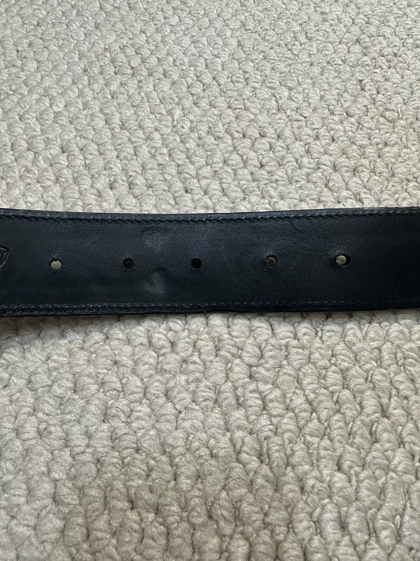 Chrome Hearts Black Cross Patch Leather Belt