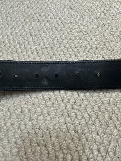 Chrome Hearts Black Cross Patch Leather Belt