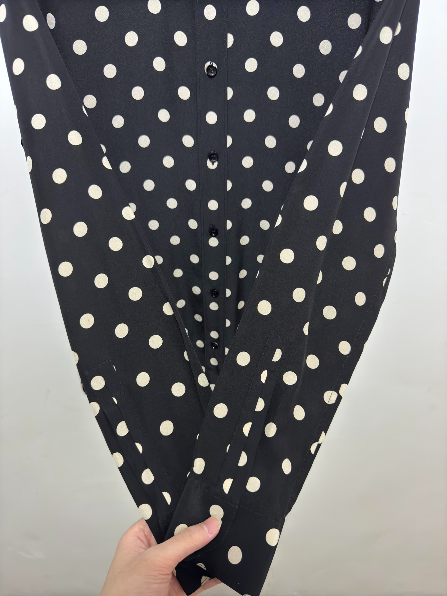 Saint Laurent 15FW Polka Dot Silk Shirt