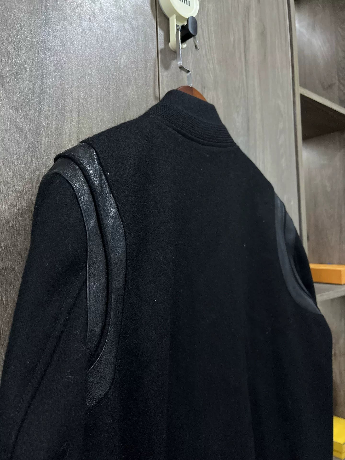 Saint Laurent Black Wool Baseball Jacket