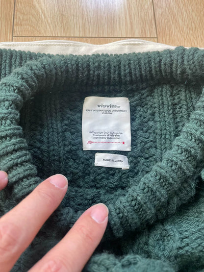 Visvim 21AW AMPLUS CREW KNIT Green