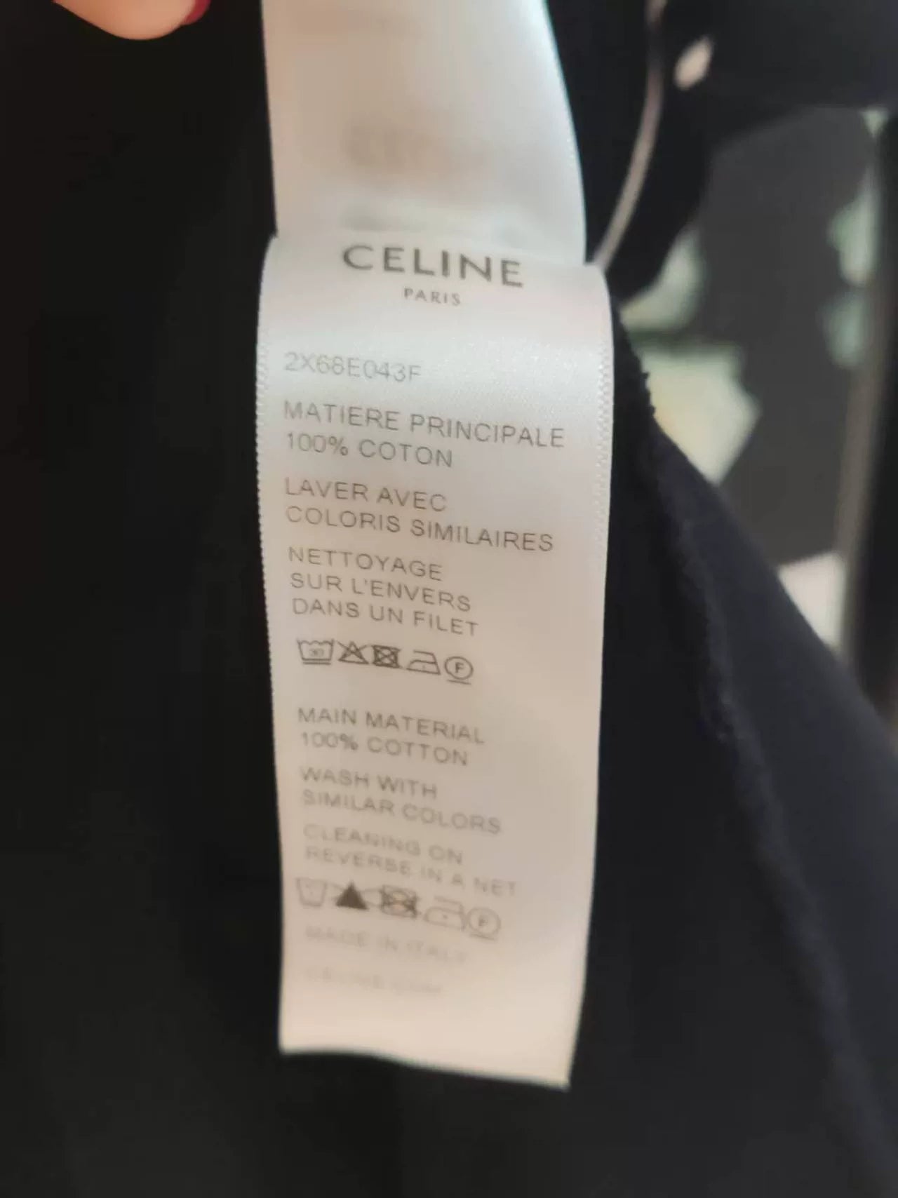 Celine Embroidered Logo Short Sleeve T-shirt