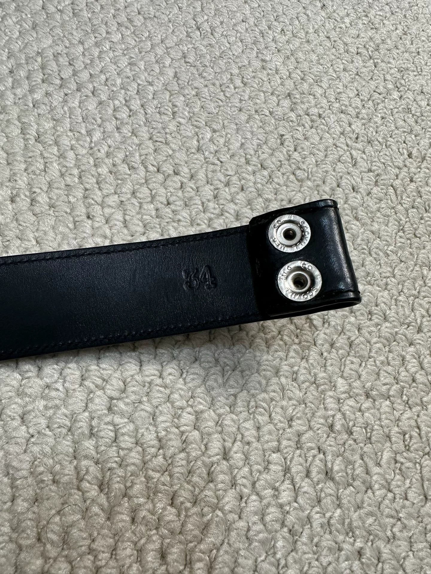 Chrome Hearts Black Cross Patch Leather Belt