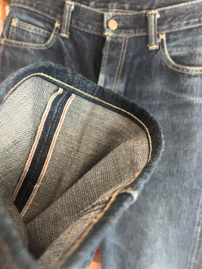 vintage straight leg denim trousers K7 era