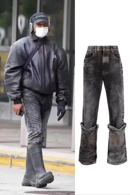 y/project cowboy jeans with removable leg pieces