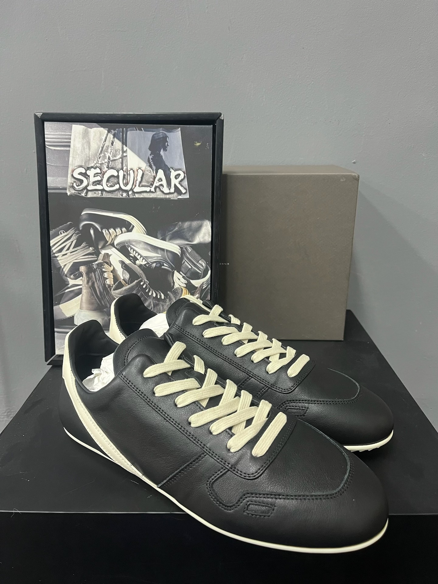 Rick Owens 25FW Black Low-Top Casual Shoes