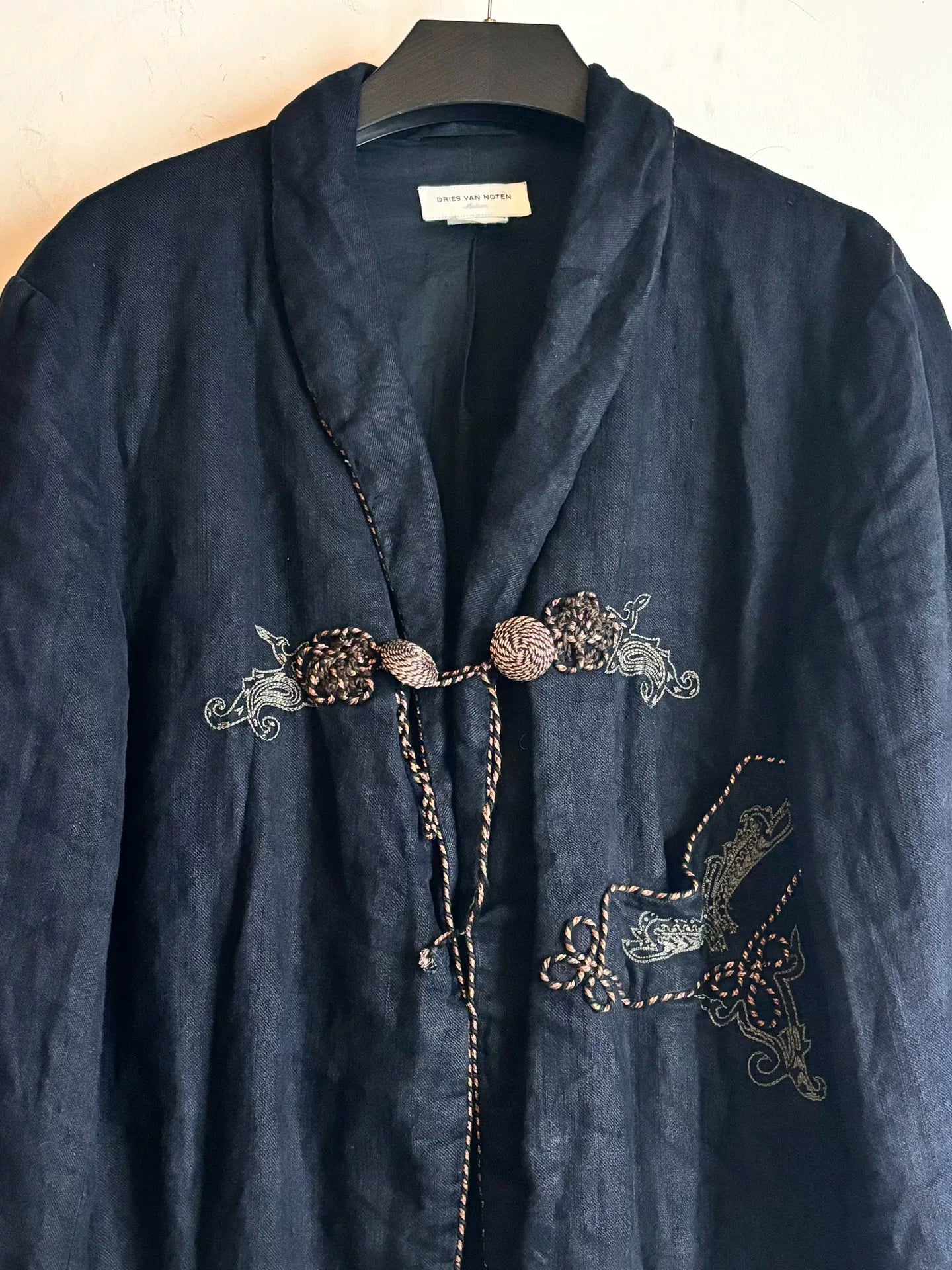 Dries Van Noten 2006 Embroidered Linen Jacket