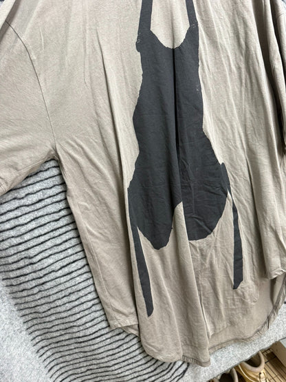 Julius Abstract Print Loose Mecha Tee