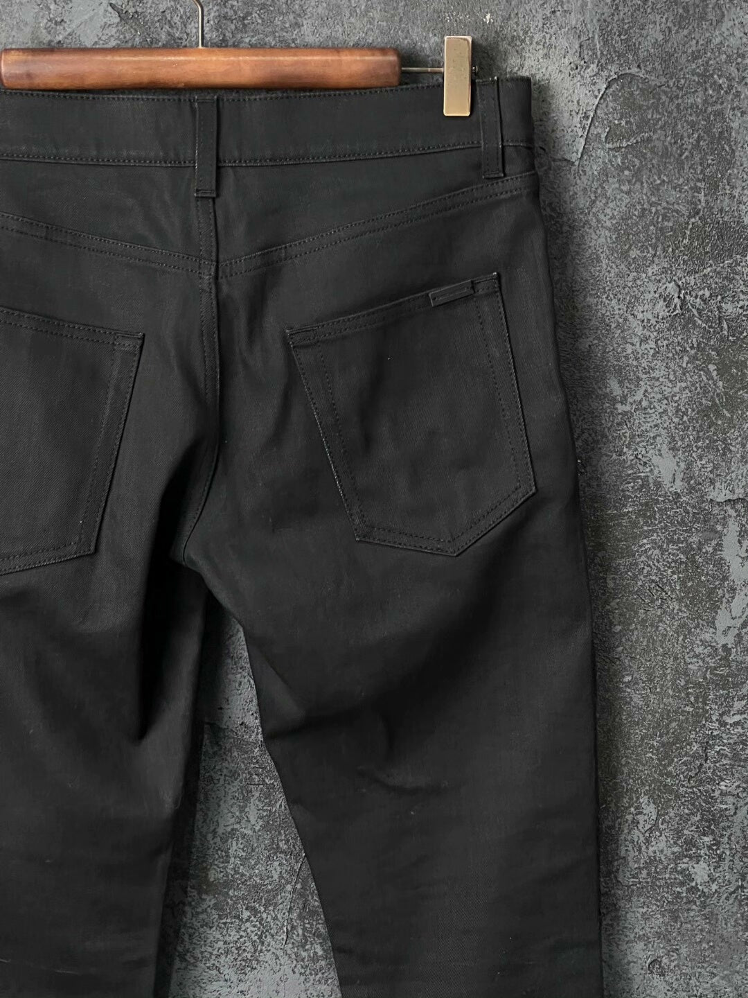SAINT LAURENT Black Cotton Slim Jeans