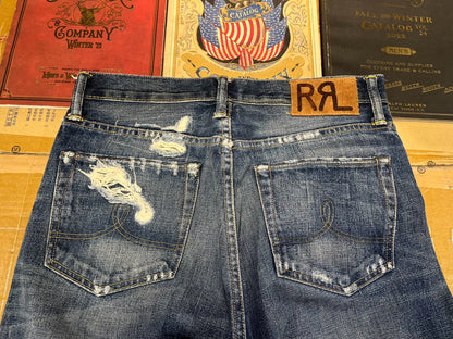 RRL Vintage Limited Patch Distressed Jeans