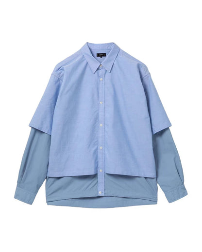 Beams Layered Paneled Long-Sleeve Shirt