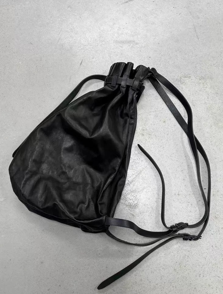 Yohji Yamamoto Pour Homme Leather Hobo Bag