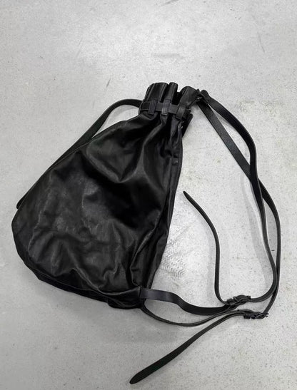 Yohji Yamamoto Pour Homme Leather Hobo Bag