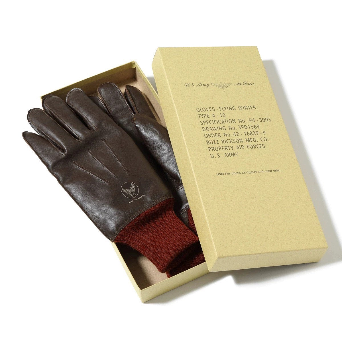 Buzz Rickson's A-10 Aviator Horsehide Gloves