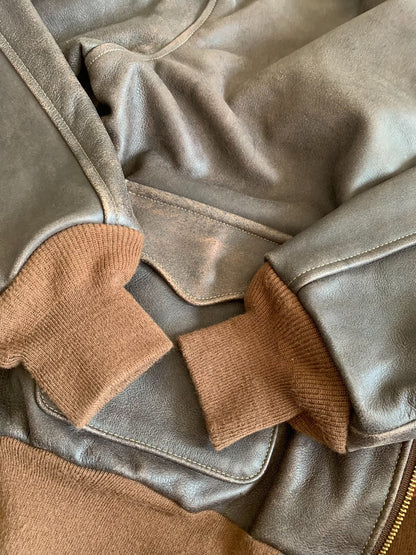 Cockpit A2 Distressed Horsehide Leather Jacket