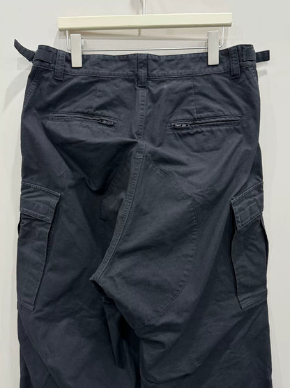 balenciaga pulled cargo stacked work pants