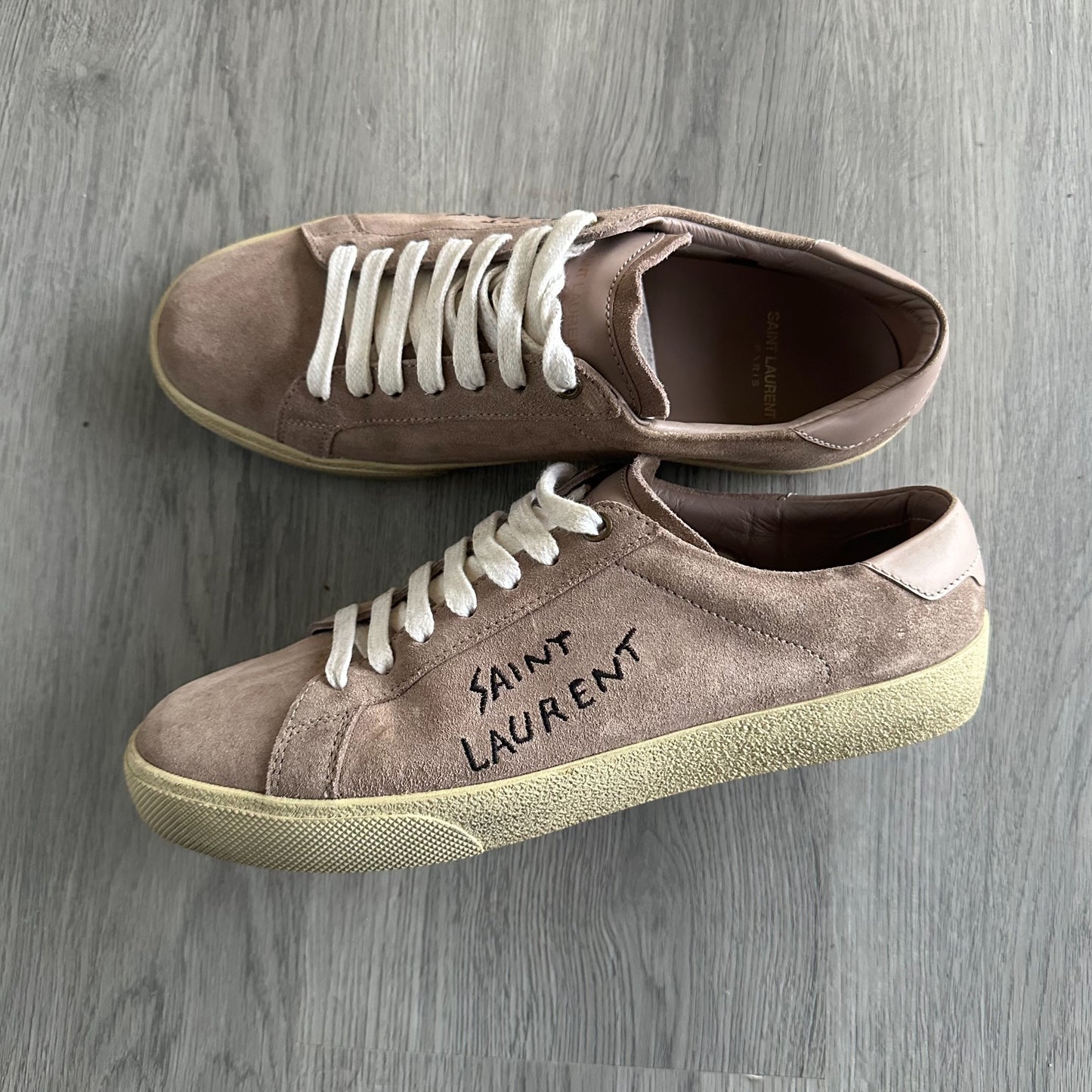 Saint Laurent Suede Court Classic Sneakers
