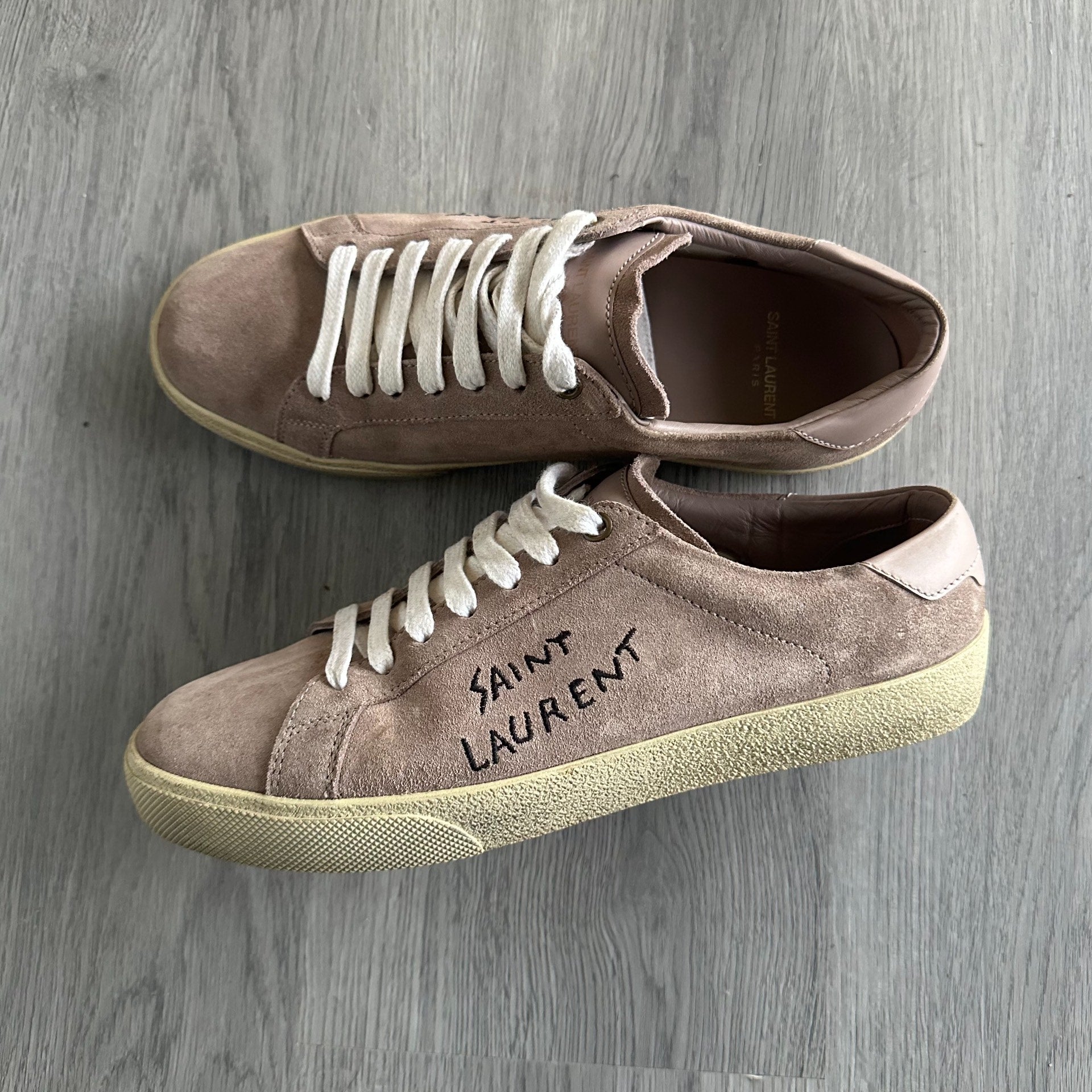 Saint Laurent Suede Court Classic Sneakers