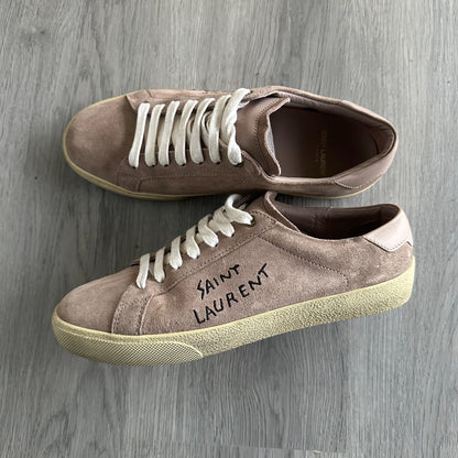 Saint Laurent Suede Court Classic Sneakers