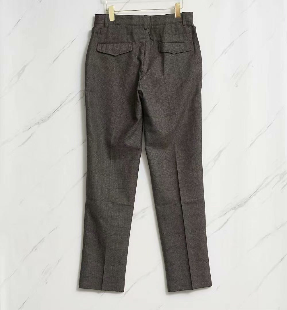 Saint Laurent Men's Checked Drawstring Trousers