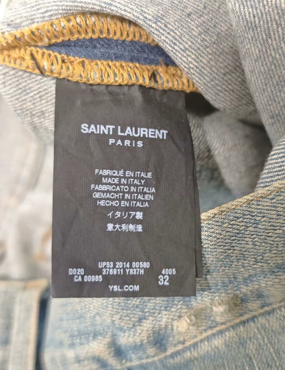 Saint Laurent Paris Distressed Jeans