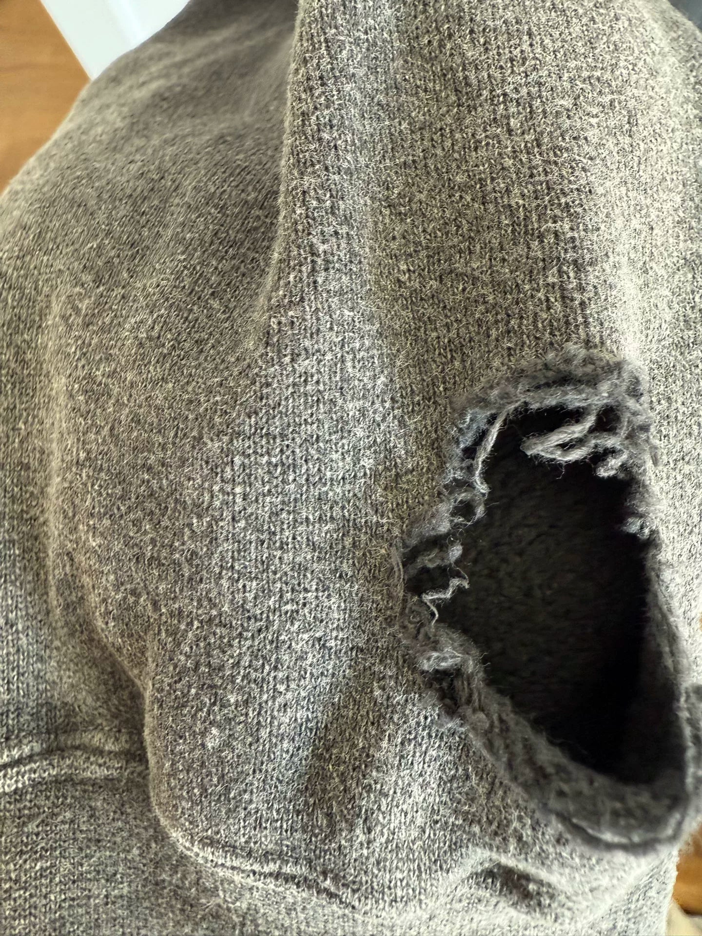 Visvim Distressed Gray Crewneck Sweatshirt