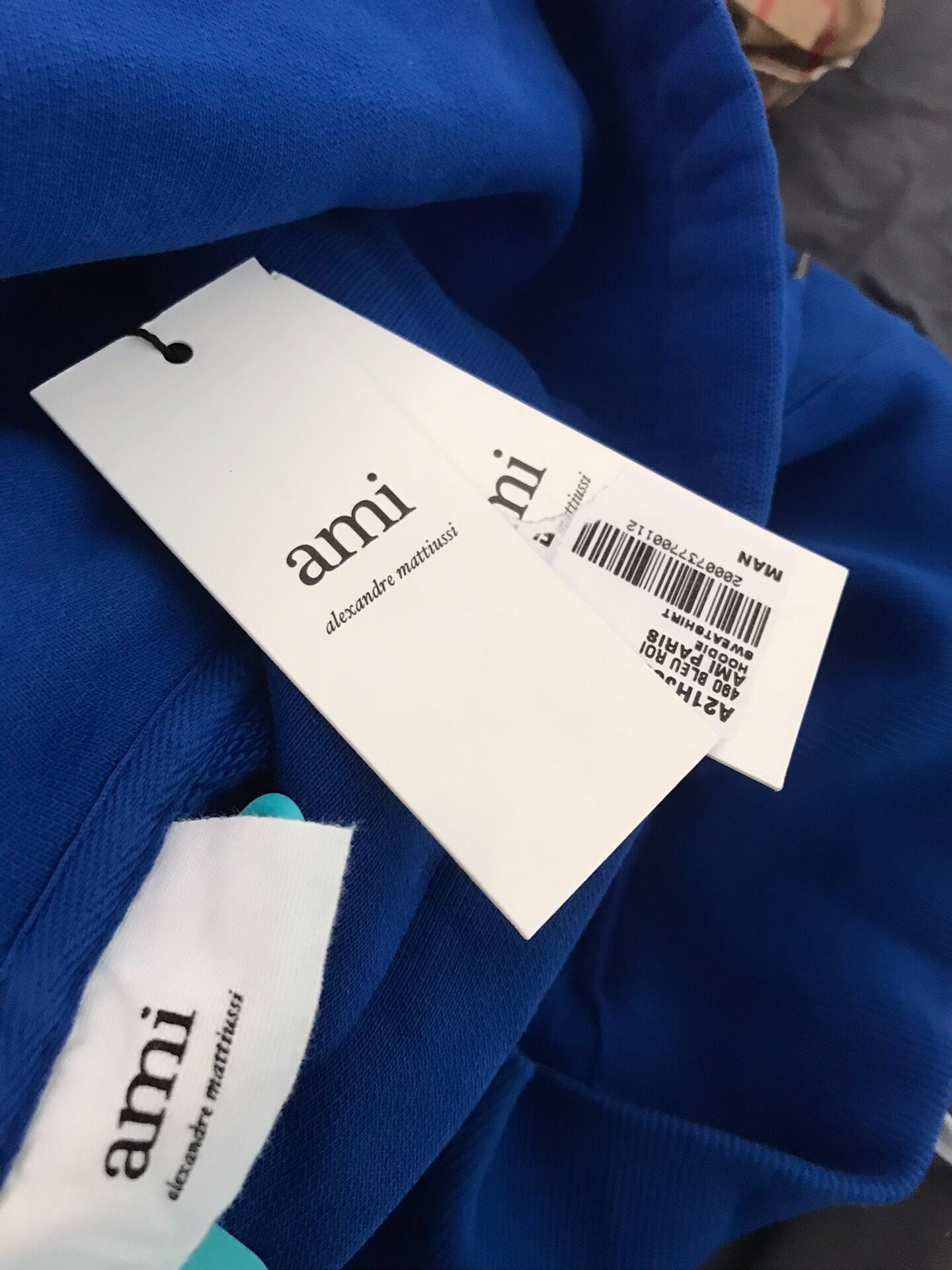 AMI Paris Heart Blue Hoodie