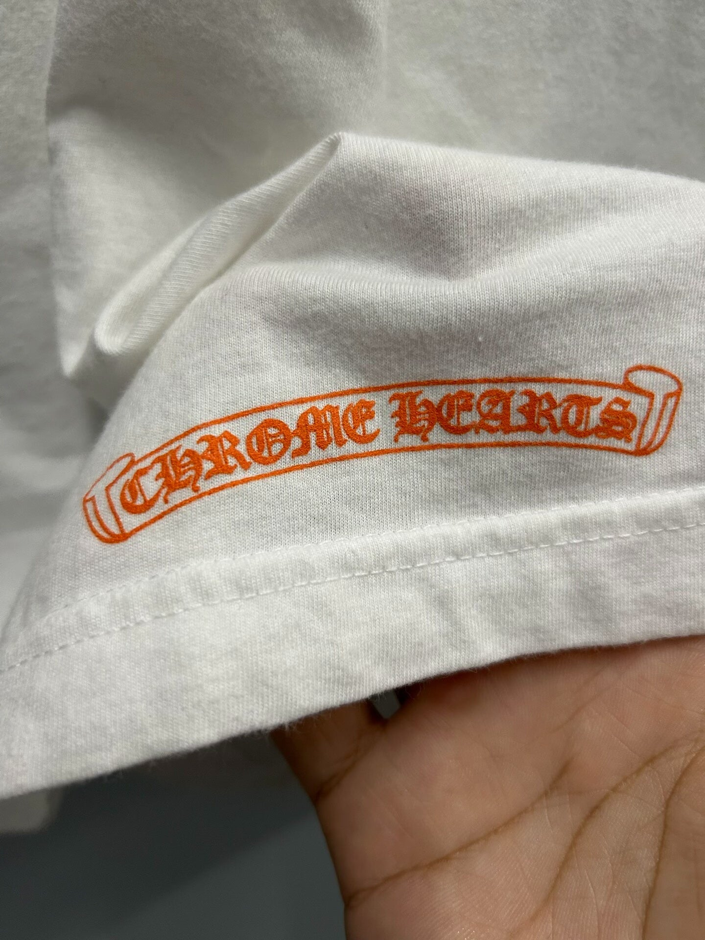 chrome hearts orange cross short sleeve shirt