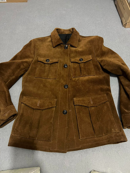 Vintage Suede Military Leather Jacket