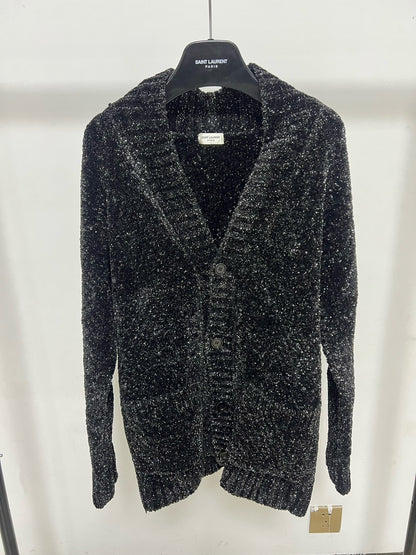 Saint Laurent Black Glitter Cardigan