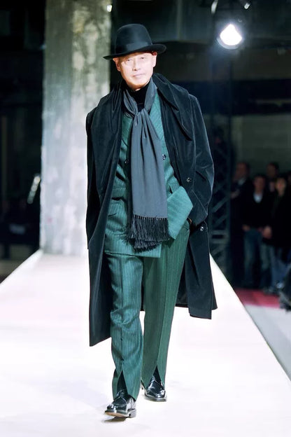 Yohji Yamamoto Velvet Hooded Coat
