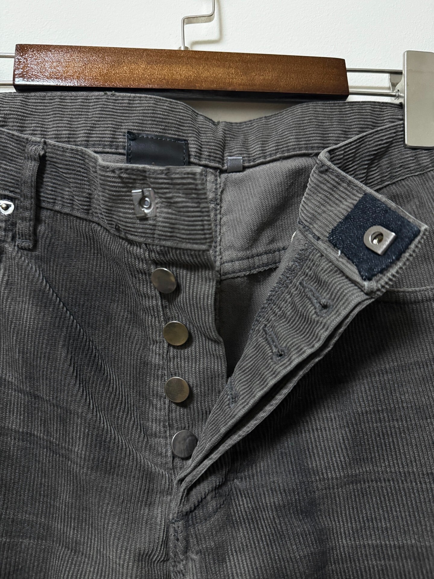 Dior Homme Grey Green Corduroy Pants