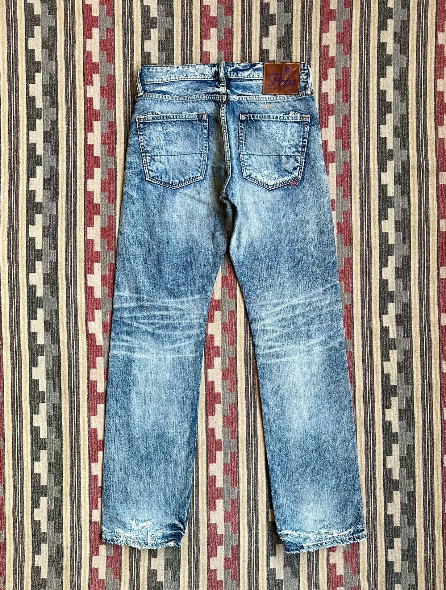 distressed blue denim jeans by Prps