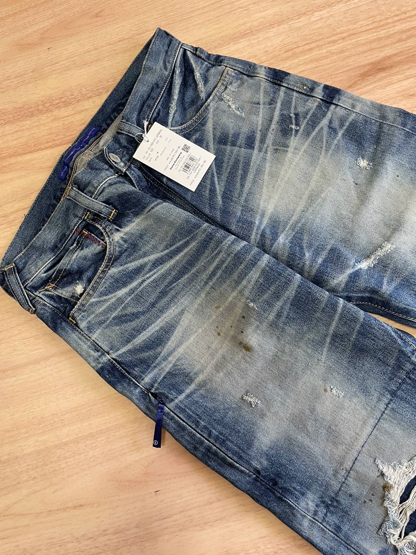 denim by vanquish paint splatter jeans