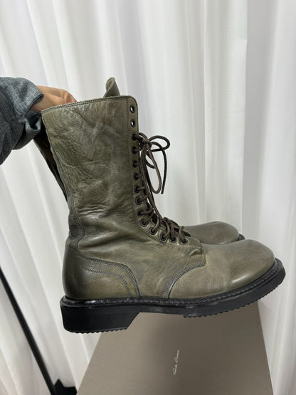 rick owens stylish combat boots, size 41