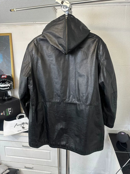 Yohji Yamamoto Men's Leather Parka Coat