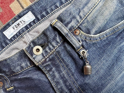 fdmtl skinny fit straight jeans vintage style